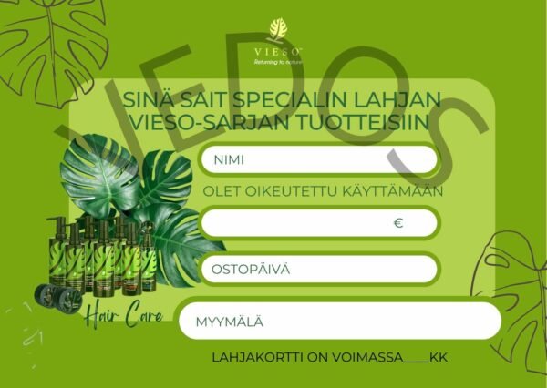 Lahjakortti Vieso-tuotteisiin